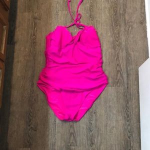 Hot pink bathing suit
